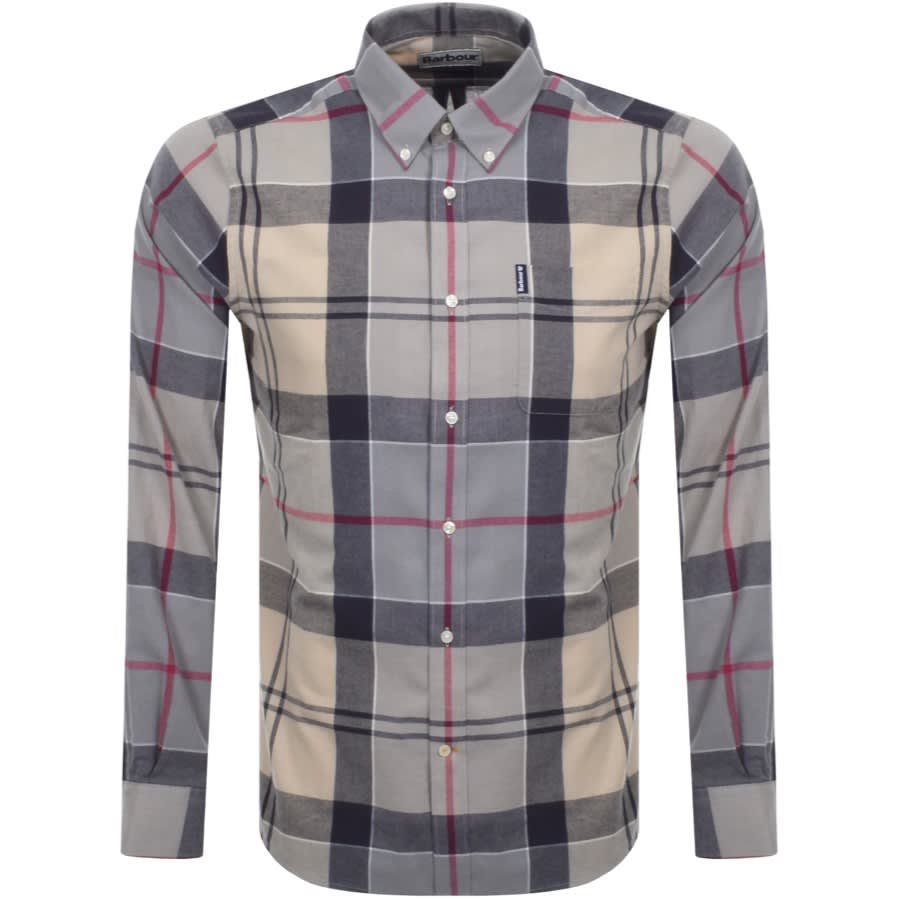 Alternative Image for ProductBarbour Long Sleeved Tartan 5 Shirt Grey1